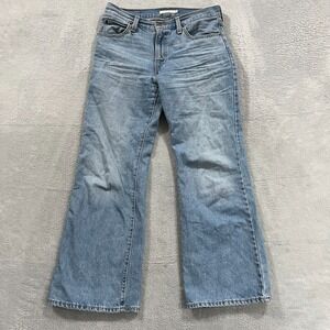 Levi's 94 Baggy Bootcut Jeans Womens 28 High Rise Western Festival Blue Denim